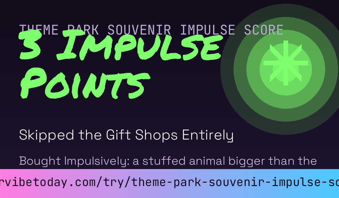 Theme Park Souvenir Impulse Score card preview