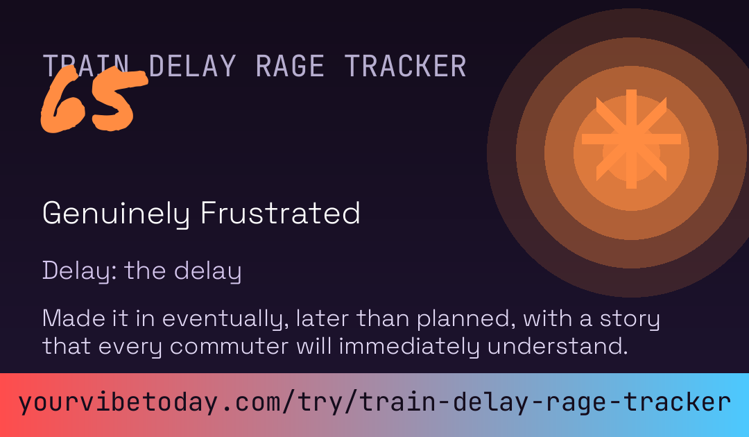 Train Delay Rage Tracker card preview