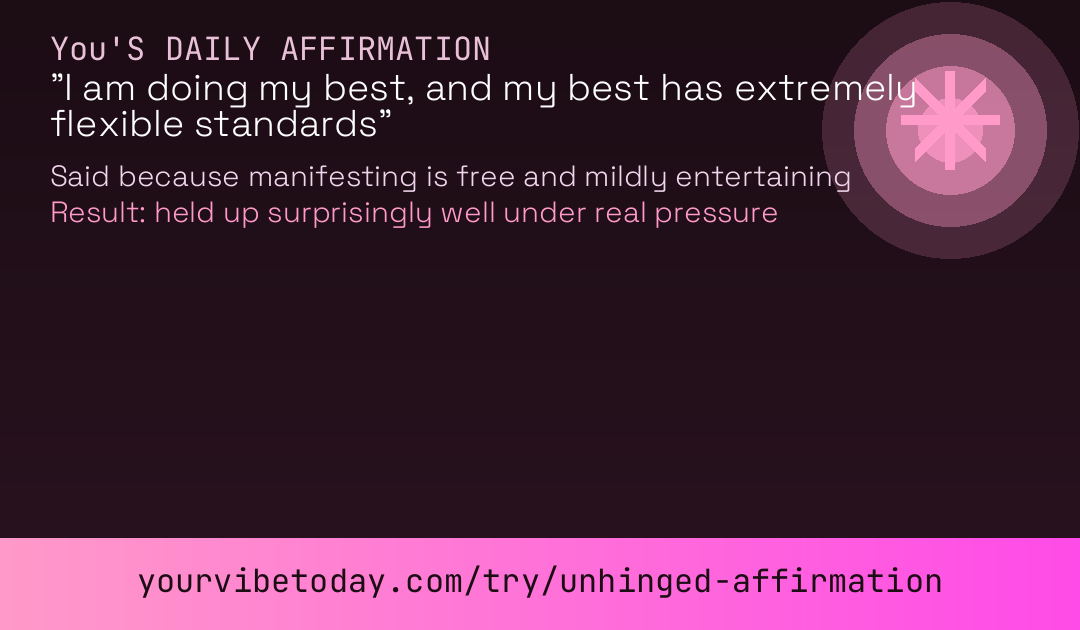 Daily affirmation card