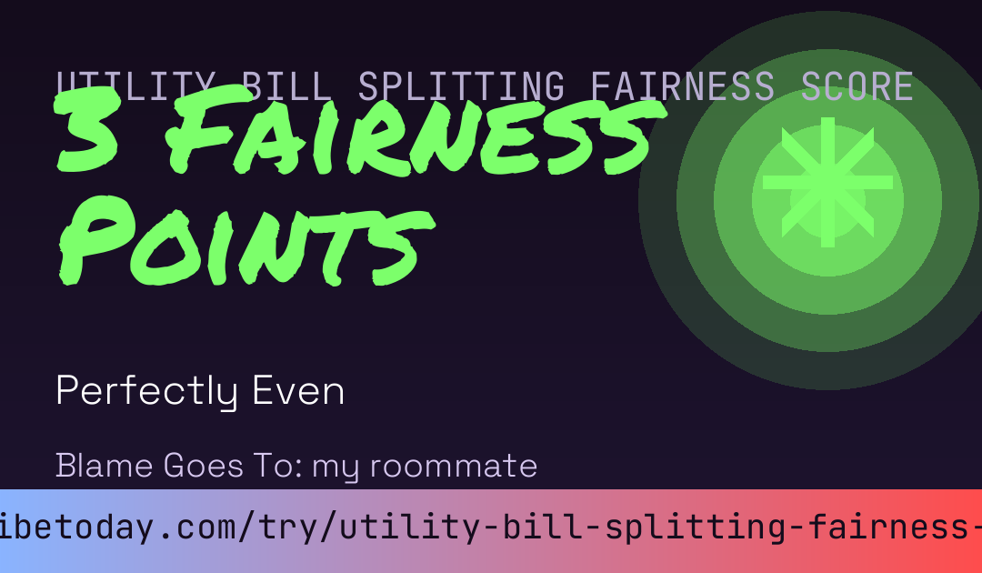 Utility Bill Splitting Fairness Score card preview