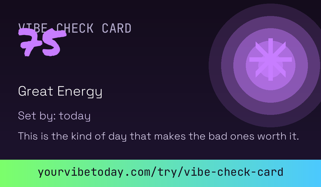 Vibe Check Card card