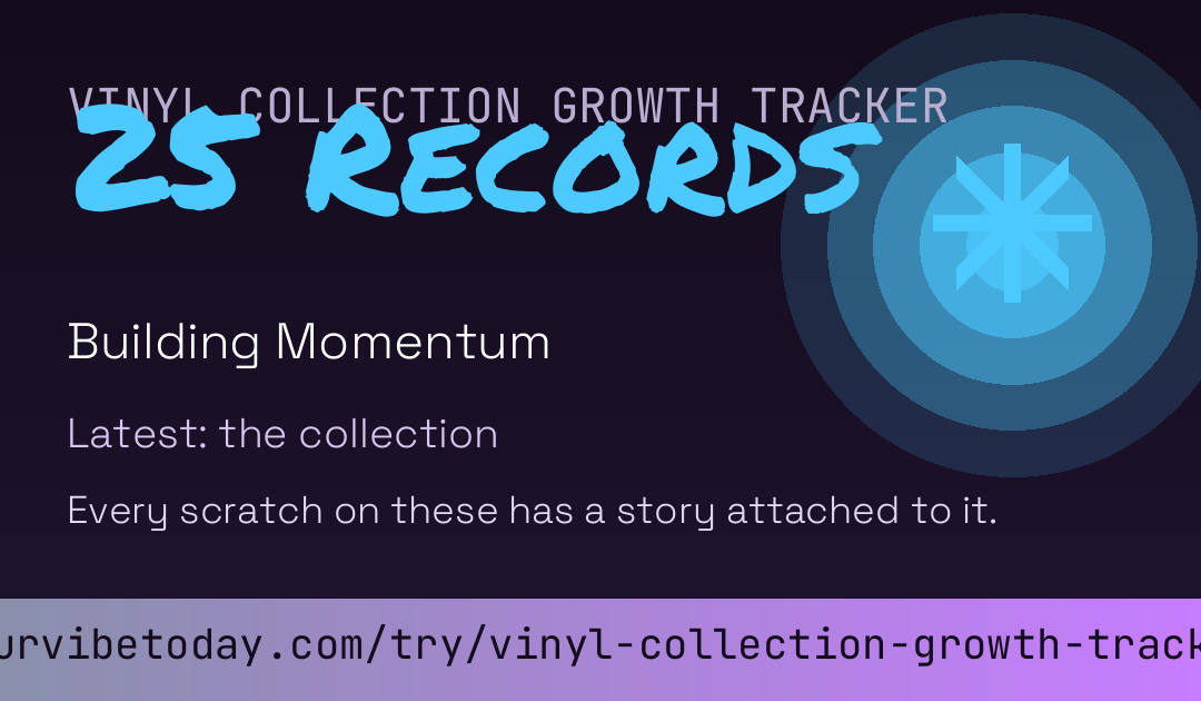 Vinyl Collection Growth Tracker card