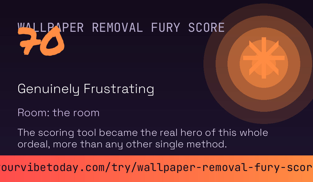 Wallpaper Removal Fury Score card