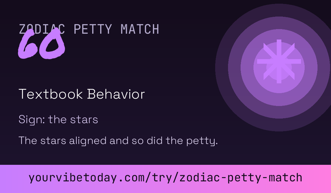 Zodiac Petty Match card preview