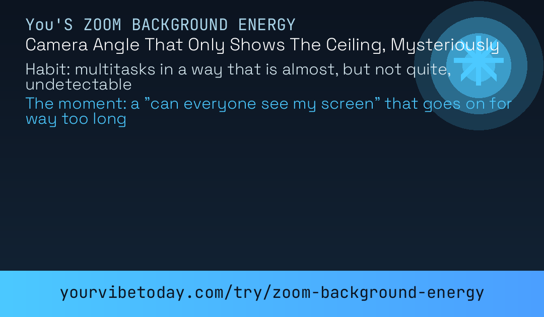 Zoom background energy card